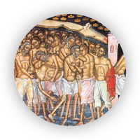 Quarenta Mártires de Sebaste: Soldados cristãos martirizados por sua fé.